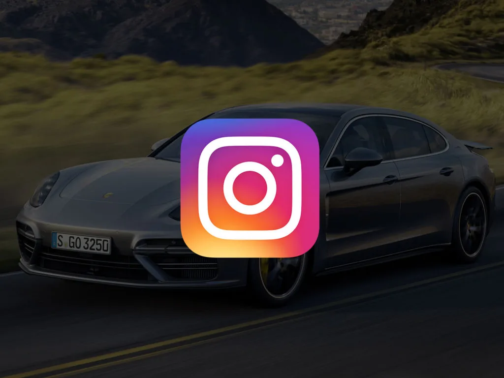 porsche plus logo instagram