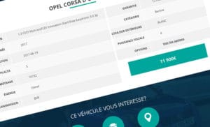 Fiches occasions - Création de site internet pour les Concessions Automobiles